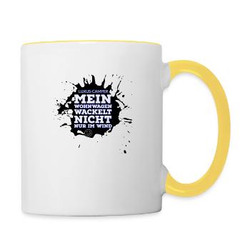 Luxus-Camper - Tasse zweifarbig - Weiß/Gelb - Rechts