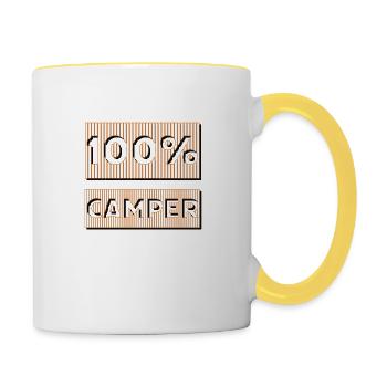 Camper - Tasse zweifarbig - Weiß/Gelb - Rechts