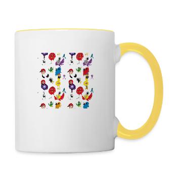 Birdification - Mug contrasté - blanc/jaune - Droite