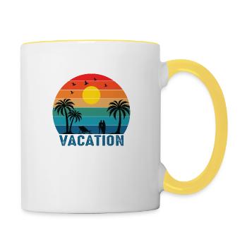 Vacation Time - Contrasting Mug - white/yellow - Right