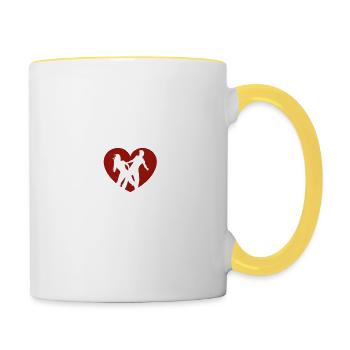 Dancing Dance Music - Contrasting Mug - white/yellow - Right