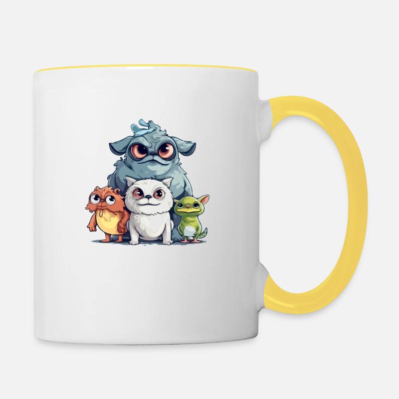 Streums n°1 - Contrasting Mug - white/yellow