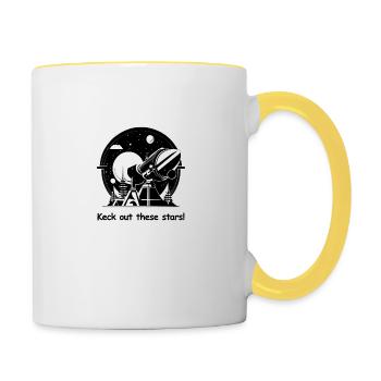 Keck out These Stars! - Contrasting Mug - white/yellow - Right