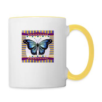 Butterfly - Contrasting Mug - white/yellow - Right