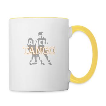 Danse Musique de danse - Mug contrasté - blanc/jaune - Droite