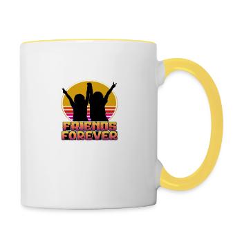 Friends Forever - Contrasting Mug - white/yellow - Right