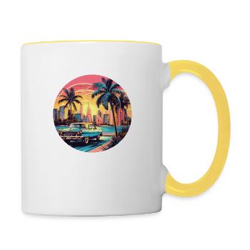 Holidays - Contrasting Mug - white/yellow - Right