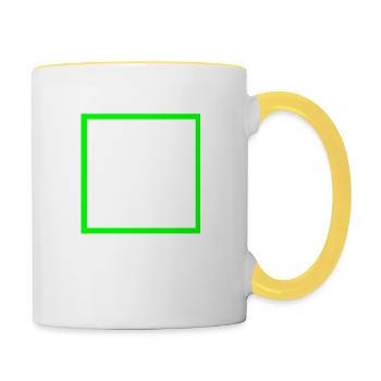 Hakuna ma Techno - Tasse zweifarbig - Weiß/Gelb - Rechts
