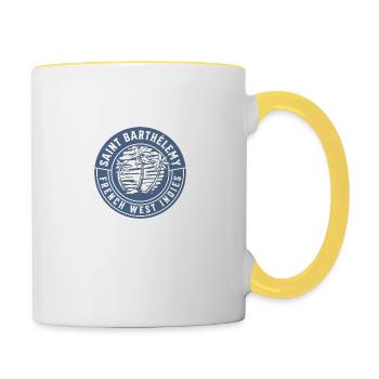 Saint-Barthélemy Antilles - Mug contrasté - blanc/jaune - Droite