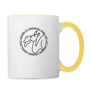 schwarz - Tasse zweifarbig - Weiß/Gelb - Rechts
