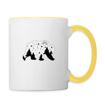 Good vibes - Tasse zweifarbig - Weiß/Gelb - Rechts