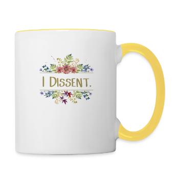 I dissent - Contrasting Mug - white/yellow - Right