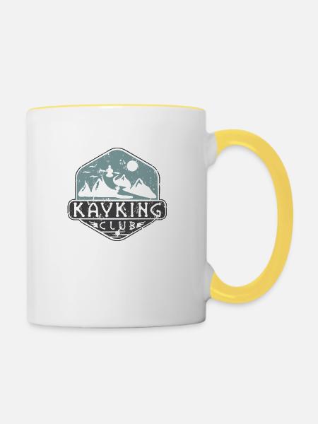 Wassersport - Tasse zweifarbig - Weiß/Gelb
