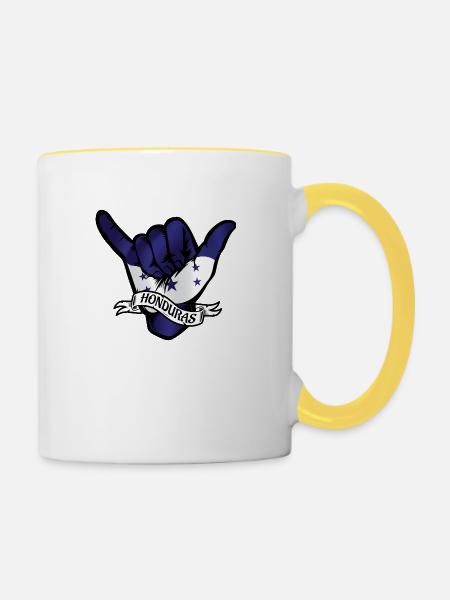 Honduras Shaka - Tasse zweifarbig - Weiß/Gelb