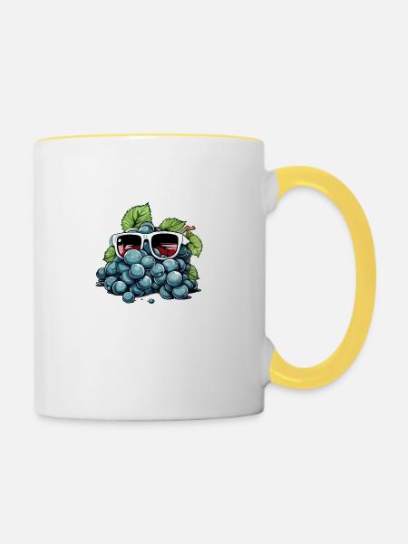 Traube Eric Trauben - Tasse zweifarbig - Weiß/Gelb