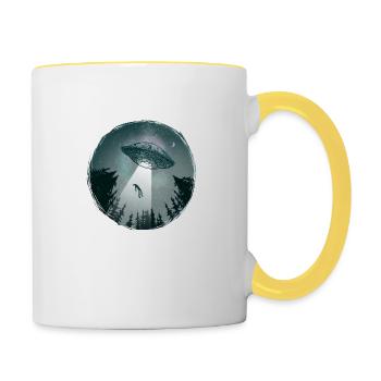 UFO round - Contrasting Mug - white/yellow - Right