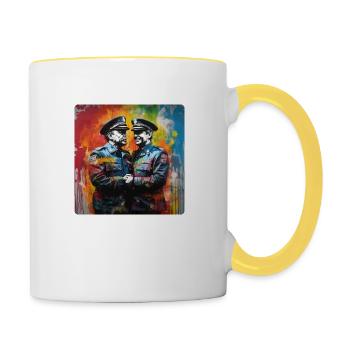 Bobby Liebe - Tasse zweifarbig - Weiß/Gelb - Rechts