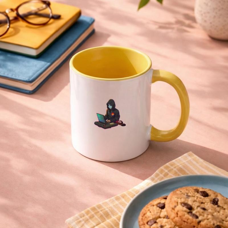 Konzentrierter Coder Tasse zweifarbig