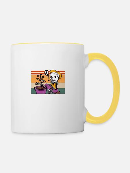 Support your local Farmer - Tasse zweifarbig - Weiß/Gelb