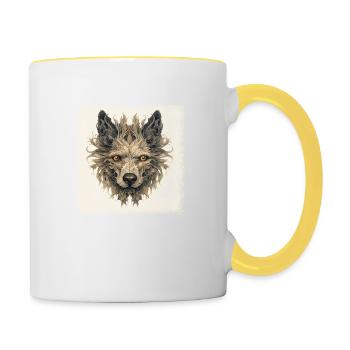 Geek Beagle Shirt Lover Golden Retriever - Mug contrasté - blanc/jaune - Droite