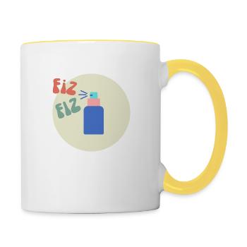 Fiz Fiz Spray - Tasse zweifarbig - Weiß/Gelb - Rechts