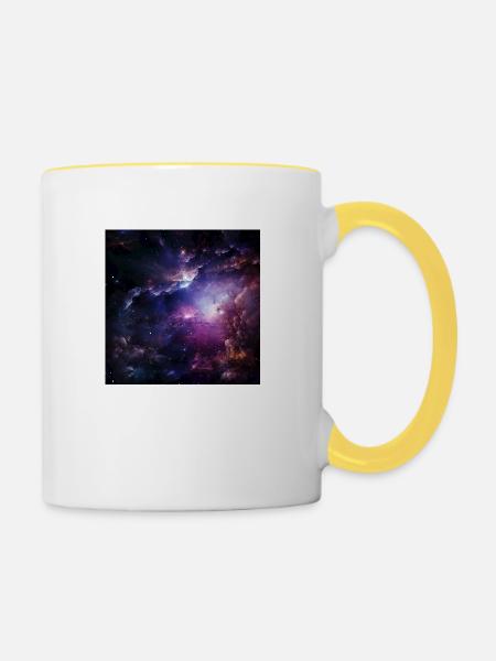 Raum - Tasse zweifarbig - Weiß/Gelb