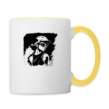 Skate - Contrasting Mug - white/yellow - Right