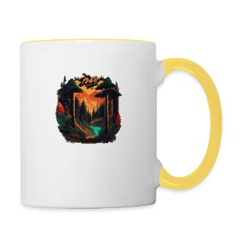 Environmental protection now! - Contrasting Mug - white/yellow - Right