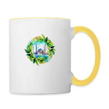 Turkey holidays - Contrasting Mug - white/yellow - Right
