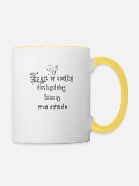 The art of coocking - Tasse zweifarbig - Weiß/Gelb