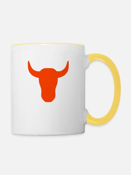 Taurus - Tasse zweifarbig - Weiß/Gelb