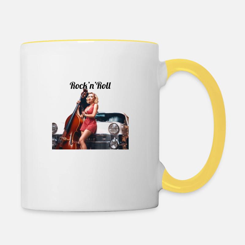 Pinup - Mug contrasté - blanc/jaune