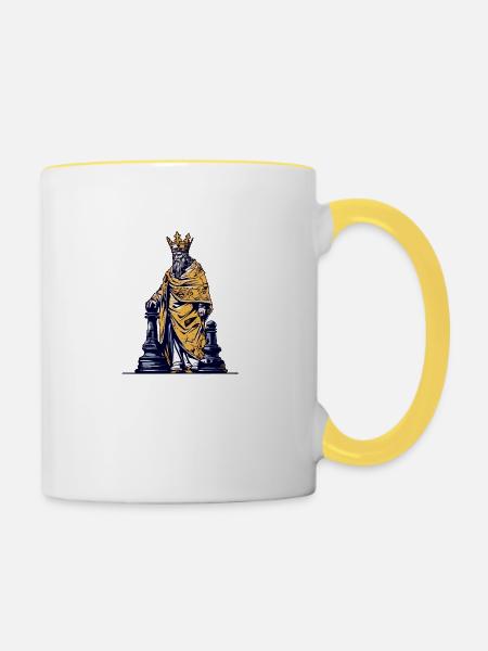 König Nr. 2 - Tasse zweifarbig - Weiß/Gelb