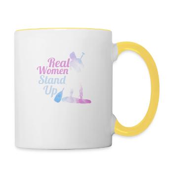 Real Women Stand Up Stand Up Paddling Board - Tasse zweifarbig - Weiß/Gelb - Rechts
