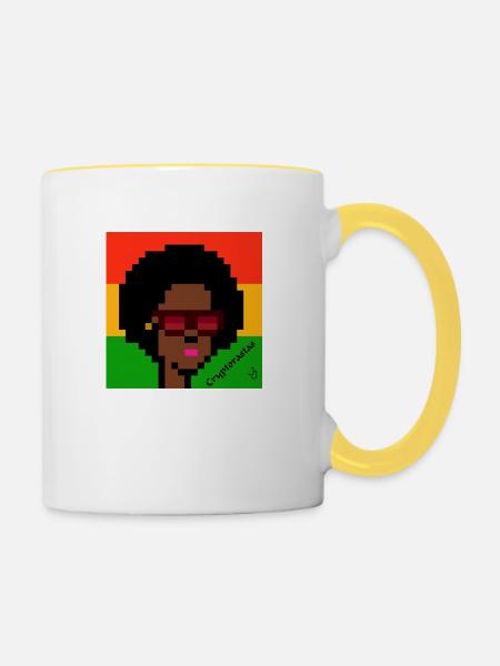 Cryptorastas JJ she - Tasse zweifarbig - Weiß/Gelb