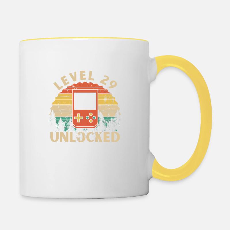 Level 29 Unlocked - Contrasting Mug - white/yellow