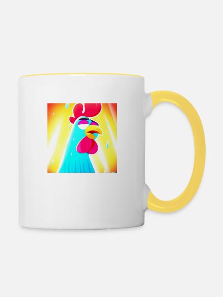 Himmlischer Schweiß - Tasse zweifarbig - Weiß/Gelb