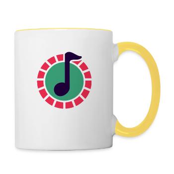 MUSIK - Tasse zweifarbig - Weiß/Gelb - Rechts