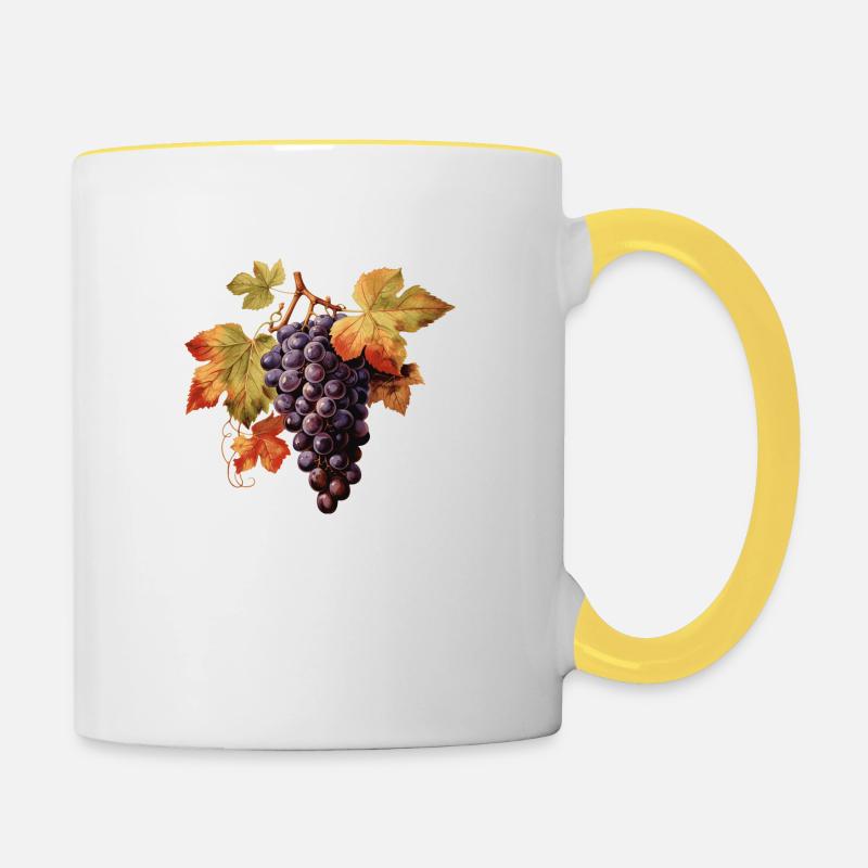 Grapes - Contrasting Mug - white/yellow