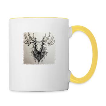 animal liberation canada animals birthday joke - Contrasting Mug - white/yellow - Right