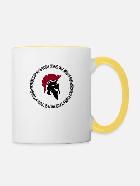 spartaner - Tasse zweifarbig - Weiß/Gelb
