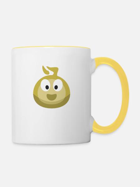 Element Luft (Bubble) - Tasse zweifarbig - Weiß/Gelb