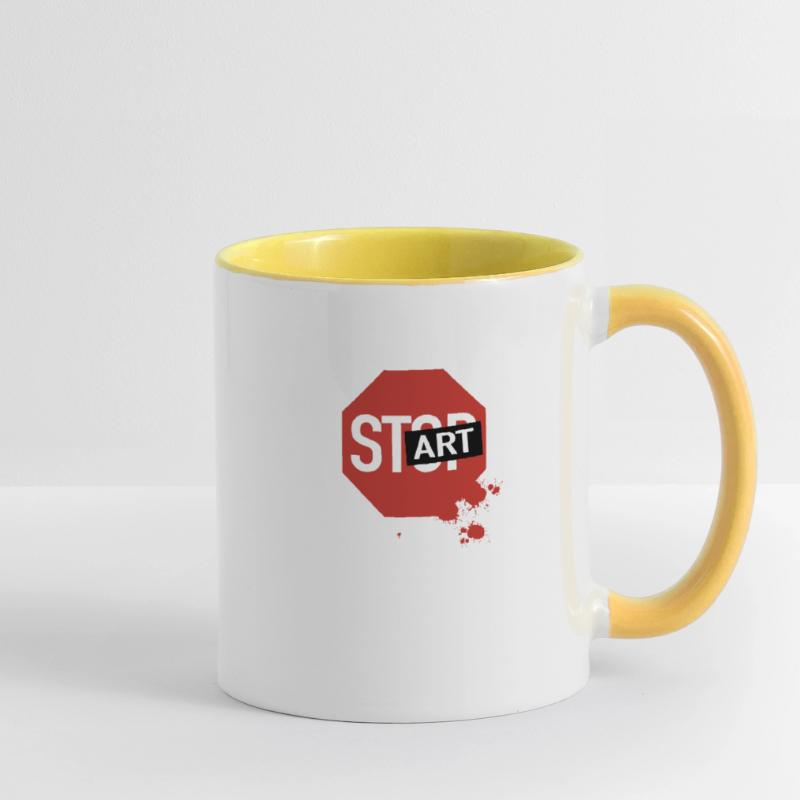 Stop devient start Mug contrasté