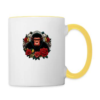 Gorilla - Contrasting Mug - white/yellow - Right