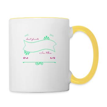 Night Sky Awesome Astronomy Gifts Present Idea - Mug contrasté - blanc/jaune - Droite