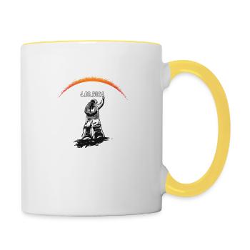 Total Solar Eclipse 2024 - America Totality - Contrasting Mug - white/yellow - Right