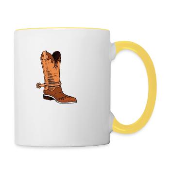 Il n’y a rien de tel que le son de la ligne Boots Danc - Mug contrasté - blanc/jaune - Droite