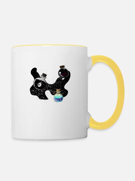 Zaubertränke - Tasse zweifarbig - Weiß/Gelb