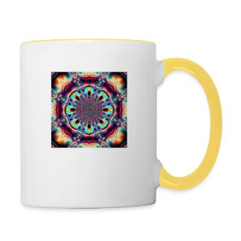 crazyFour - Tasse zweifarbig - Weiß/Gelb - Rechts