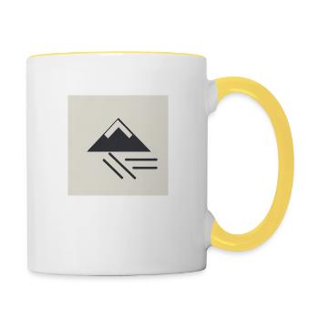 Mountain - Tasse zweifarbig - Weiß/Gelb - Rechts